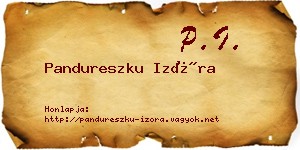 Pandureszku Izóra névjegykártya